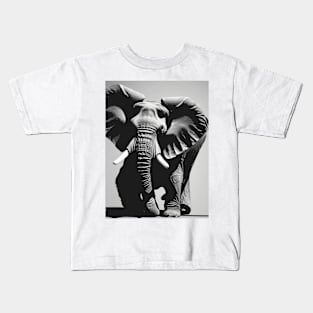 Elephant Shadow Silhouette Anime Style Collection No. 121 Kids T-Shirt